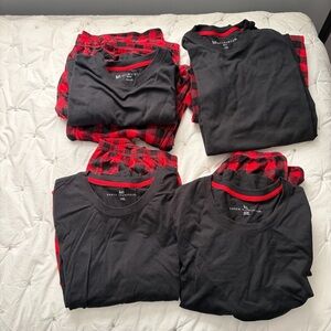 Pajamas-Black Top with Plaid Accent…great for family holiday photo!